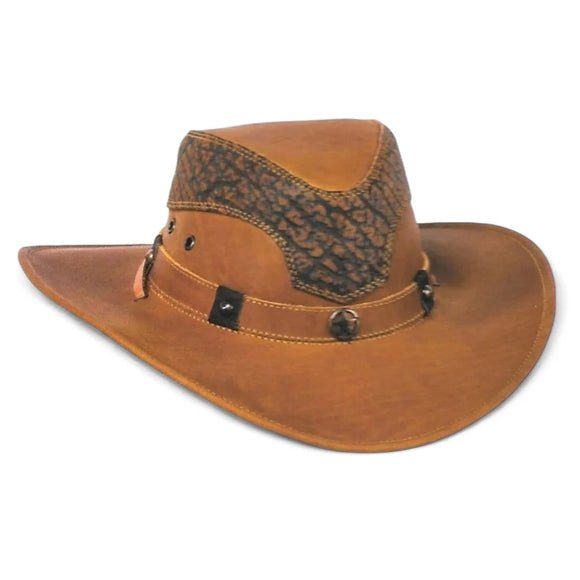 Genuine Leather and Bull Shoulder Skin Cowboy Hat TOM 7109