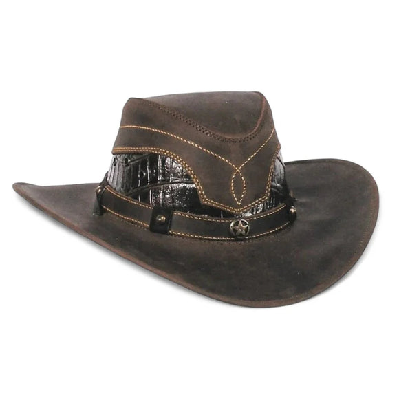 Stone Hats Genuine Leather Cowboy Hat TOM 7107