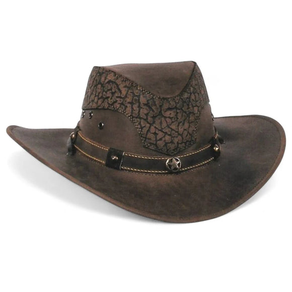 Genuine Leather and Bull Shoulder Skin Cowboy Hat TOM 7110