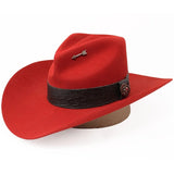 Stone 100X Unisex Cowboy Felt Hat Red