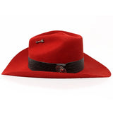 Stone 100X Unisex Cowboy Felt Hat Red