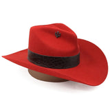 Stone 100X Unisex Cowboy Felt Hat Red