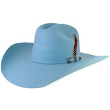 Stone  100X Roper Cowboy Felt Hat With Feathers