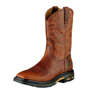 Ariat Mens Workhog Wide Square Toe Work Boot Toast