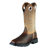Ariat Mens Workhog Wide Square Toe Tall Steel Toe Work Boot Earth