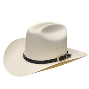 Tombstone 1000x Johnson Classic Cattleman Western Hat Black Ostrish Band