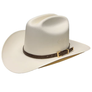 Tombstone 1000x Johnson Classic Cattleman Western Hat Dark Brown Ostrish Band