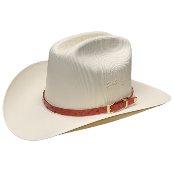 Tombstone 1000x Johnson Classic Cattleman Western Hat Red Ostrish Band