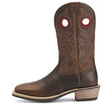Ariat Mens Heritage Roughstock Wide Square Toe Western Boot Brown Oiled Rowdy
