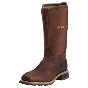 Ariat Mens Hybrid All Weather Waterproof Steel Toe Work Boot Oiled Brown