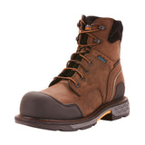 Ariat Mens Overdrive Xtr 6&Quot; Waterproof Composite Toe Work Boot Oily Distressed Brown