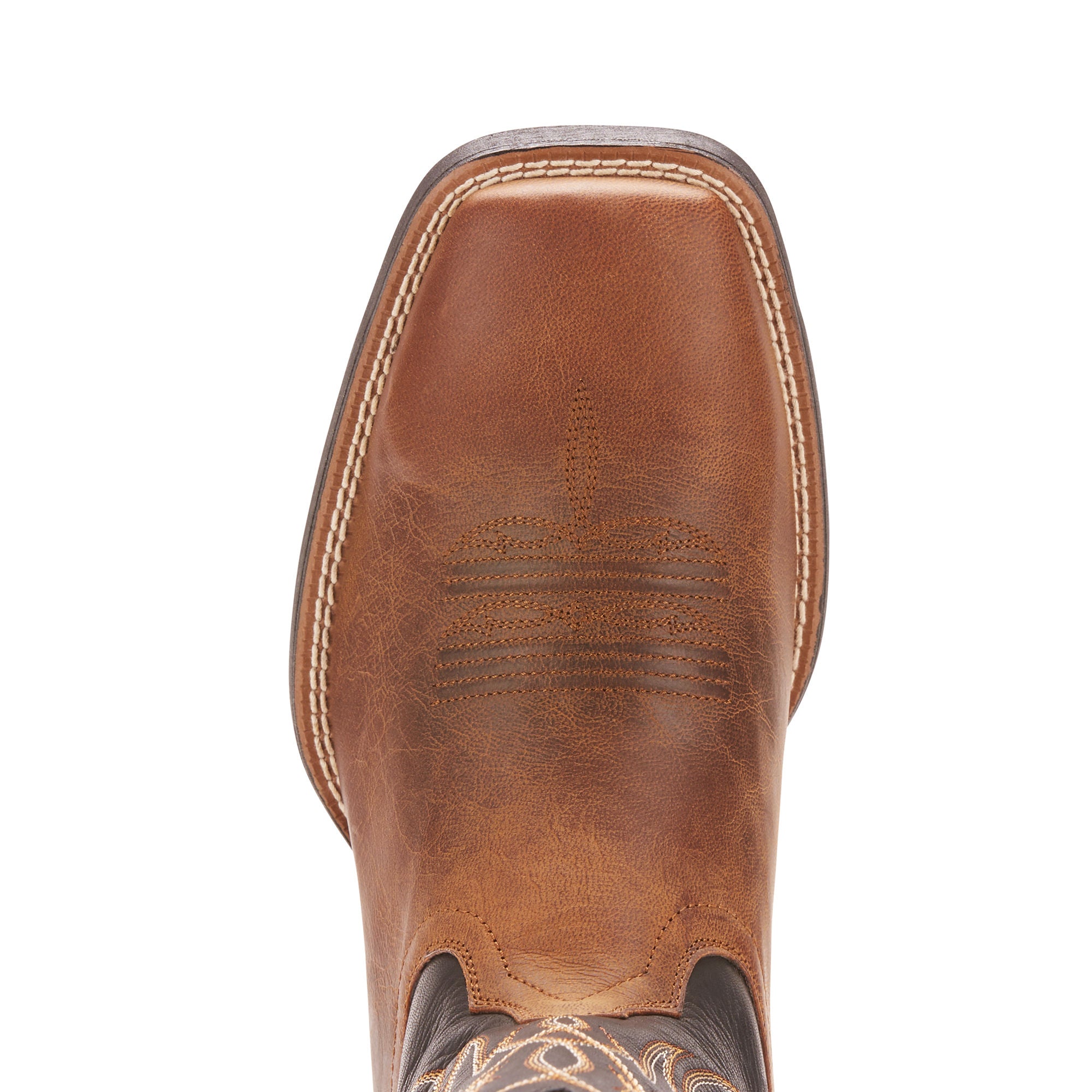 NEW Ariat Sport Rustler Wide Square Toe Cowboy Boots Brown Leather Western 9.5D Ariat Men main image 4