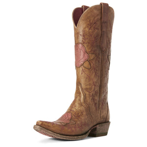 Ariat Womens Rosalind Western Boot Naturally Distressed Brown