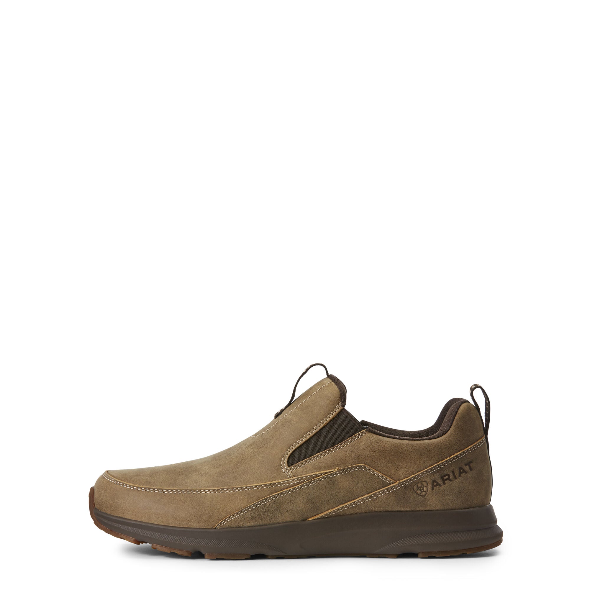 Ariat Mens Spitfire Slip On Brown Bomber – RR Western Wear display picture 1
