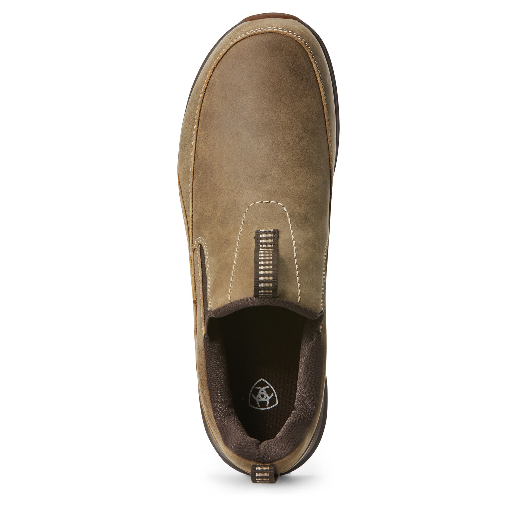 Ariat Spitfire Men\'s leather slip on lower cut, size 9.5D, excellent condition Ariat Mens Spitfire Slip On Brown Bomber – RR Western Wear main image 3