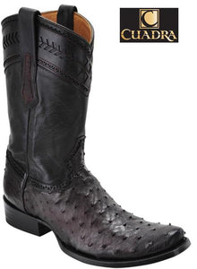 Men's CUADRA Boots Ostrich Flame Black Cherry Semi-cuadrada - 1J30A1