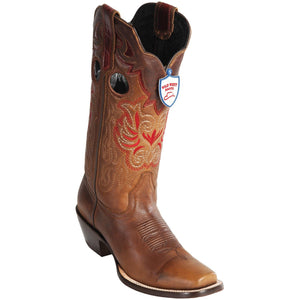 Wild West Boots Womens Genuine Leather Wild Rodeo Western Boots Color-Honey