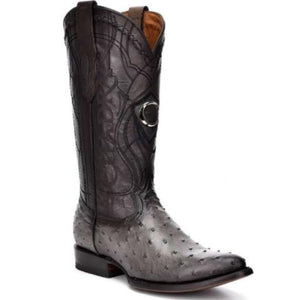 Cuadra Men's Ostrich R-Toe Cowboy Boots - Flame Grey 2C1OA6