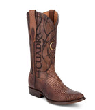 Cuadra Men's Lizard R-Toe Cowboy Boot - Antique Honey