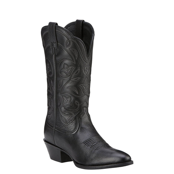 Ariat Women's Heritage Western Black Boots R-Toe - RR Western Wear, Ariat Women's Heritage Western Black Boots R-Toe