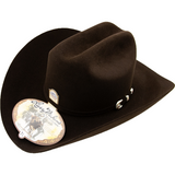 6x Larry Mahan Real Fur Felt Cowboy Hat Chocolate - RR Western Wear, 6x Larry Mahan Real Fur Felt Cowboy Hat Chocolate