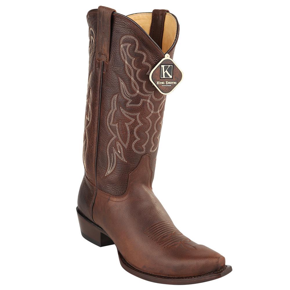 Kings Exotic Rage Bovinr Brown Cowboy Boots Size 10.5 Wild West Men main image 2