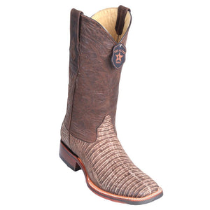 Sanded-Brown-Lizard-Wide-Square-Toe-Boot