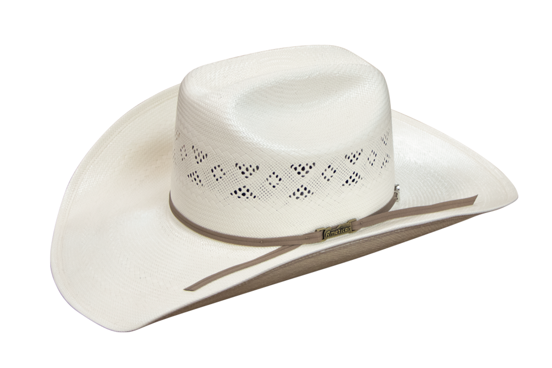 American Hat Co Vented Straw Cowboy Hat 7800 – RR Western Wear display picture 3