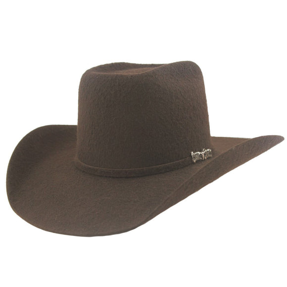 Cuernos Chuecos 10x Chocolate Grizzly Fur Felt Cowboy Hat