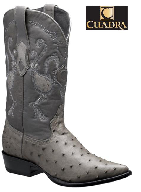 Men's CUADRA Boots Ostrich Gray Puntal - B2AVA1