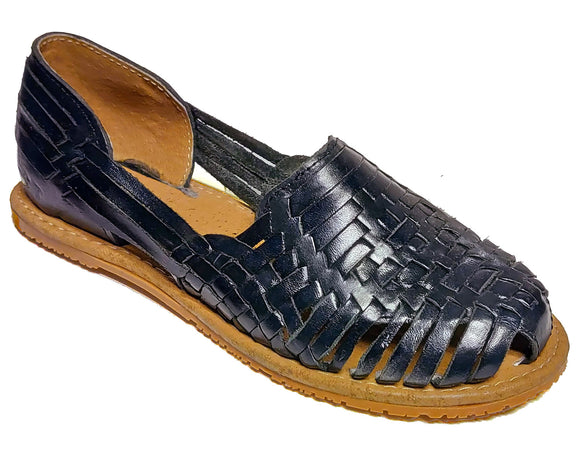 Womens Leather Sandals Huarache Color Black