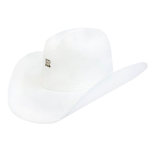 RRango Hats 10X Maximo White Felt Western Hat - "RR" Classic Rodeo Style