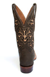 El General Women's The Red Rose of Texas Collection Brown Rodeo Toe Western Boots