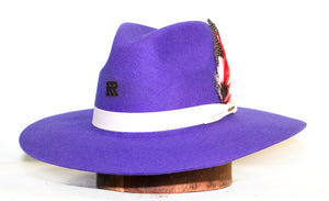 RRango Womens "Bella" Pinch Crown Wool Cowgirl Hat - Purple