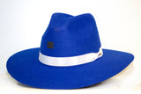 RRango Womens "Bella" Pinch Crown Wool Cowgirl Hat - Royal Blue