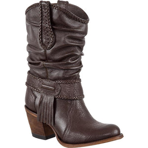 Women's PR Boots Wrinkled Shaft Round Toe Handcrafted - 39B2707