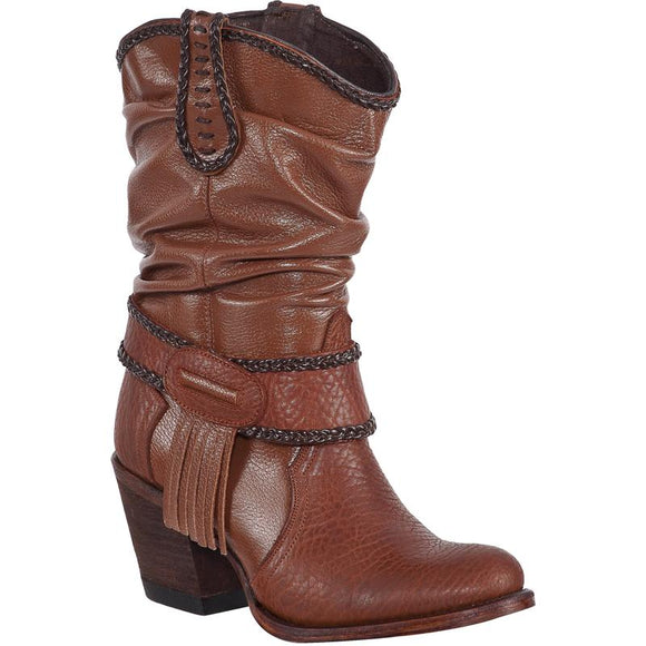 Women's PR Boots Wrinkled Shaft Round Toe Handcrafted - 39B2751