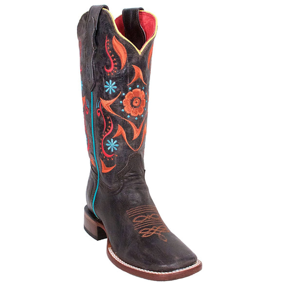 Quincy-Boots-Womens-Embroidered-Floral-Gray-Ranch-Toe-Western-Boot