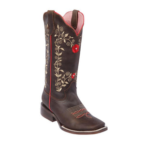 Quincy-Boots-Womens-Grasso-and-Crazy-Leather-Embroidered-Floral-Chocolate-Ranch-Toe-Western-Boot