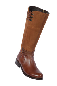 Quincy-Boots-Womens-Fashion-Goat-Leather-Suede-Brown-Round-Toe-Western-Boot