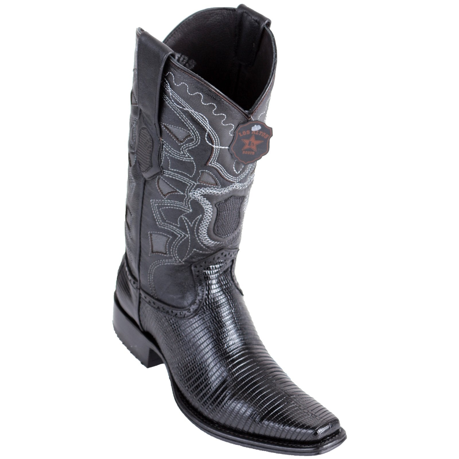 Bottes Cowboy Exotiques LIZARD TEJU Western - LOS ALTOS BOOTS Taille US 8.5 Neuves