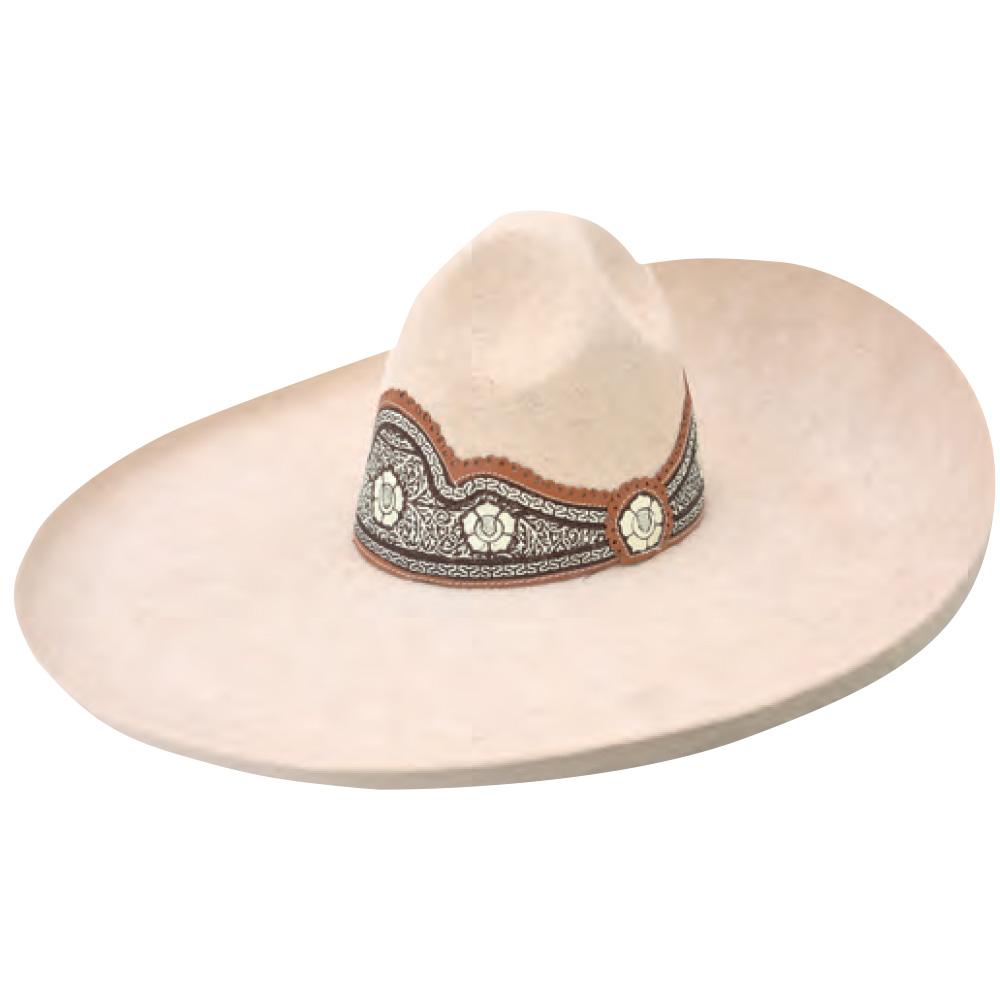 Sombrero Charro De Lana Floreado Crema – RR Western Wear