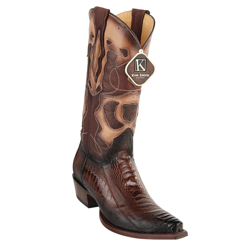 265 キング/ダブルサイズ　オールドゲーム ロイヤルウースター エッグコドラー King Exotic Men's Western Ostrich Leg Snip Toe Boots – RR Western Wear