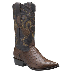 Cuadra Men's Traditional Ostrich Western Boots - Brown - RR Western Wear, Cuadra Men's Traditional Ostrich Western Boots - Brown