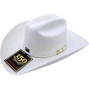 100x El Presidente Stetson Hat - White - RR Western Wear, 100x El Presidente Stetson Hat - White