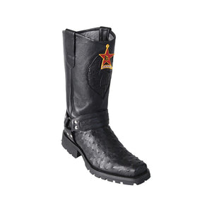 55T0305-black-ostrich-biker-boots-full-q