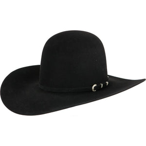 American Hat Co 40X Black Open Crown 4-1/4" Brim Felt Cowboy Hat - RR Western Wear, American Hat Co 40X Black Open Crown 4-1/4" Brim Felt Cowboy Hat