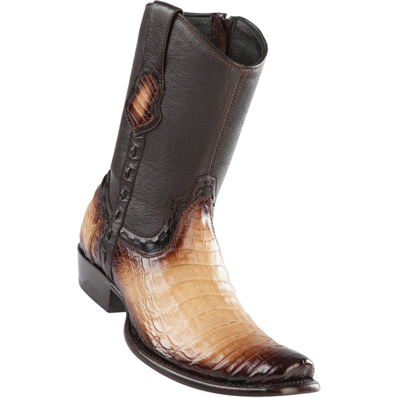 Wild-West-BootsMens-Caiman-Belly-Dubai-Toe-Short-Boot-Color-Faded-Oryx